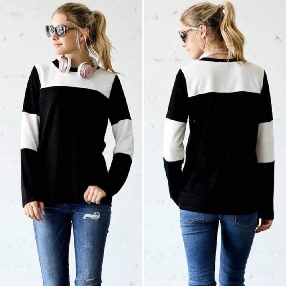 Wonderland by Orange Woman's Color Block Brush Top